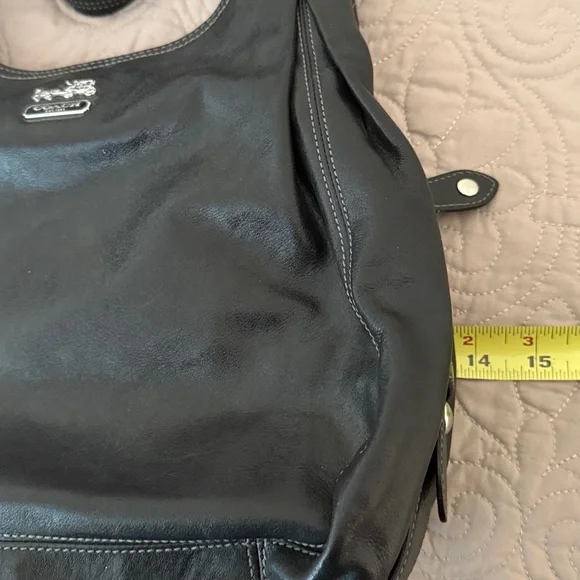 Coach Black Leather Shoulder Bag NWOT - Picture 5 of 9